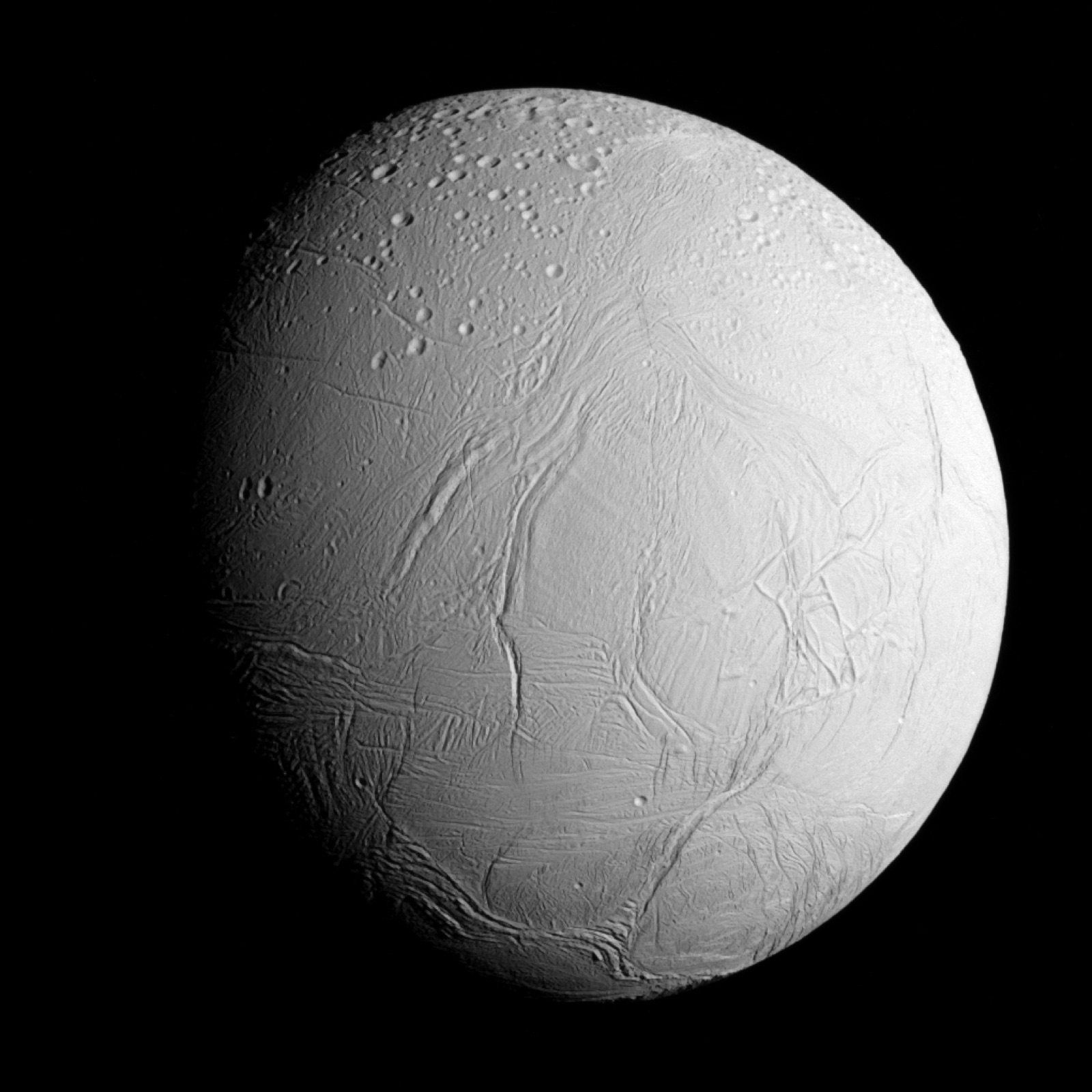 Saturn's moon Enceladus imaged by Cassini